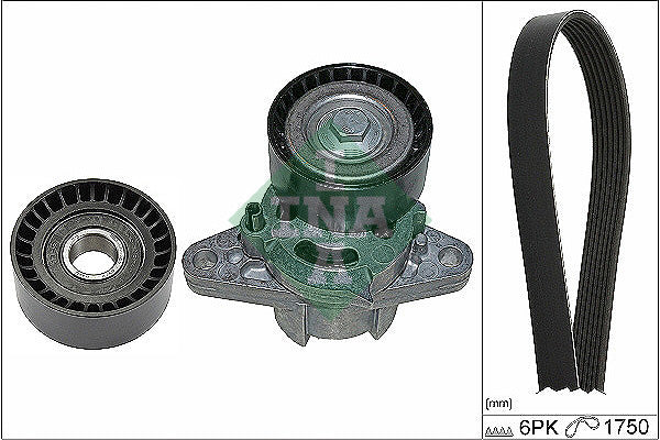 INA 529016410 V-Ribbed Belt Set