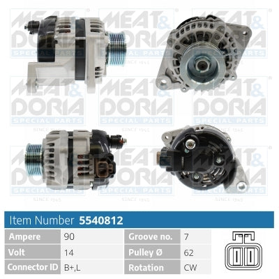 MEAT & DORIA MD5540812 Alternator