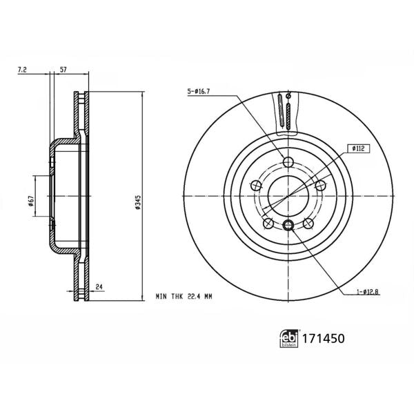FEBI BILSTEIN FE171450 Brake Disc