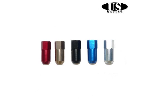 US Racing USR-LN-L48-R Aluminum Lug Nuts L48 Close End M12x1.5mm Red (Universal)