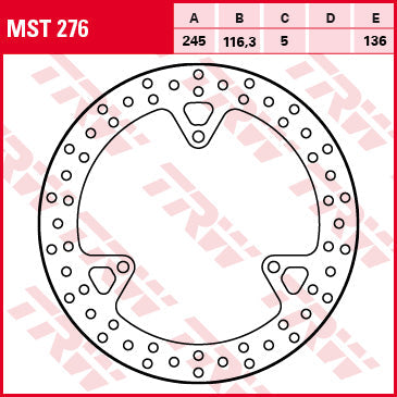 TRW MOTO MST276 Brake Disc