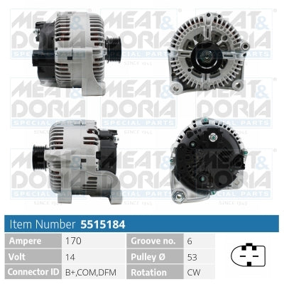MEAT & DORIA MD5515184 Alternator