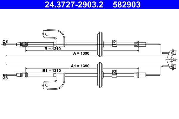 BOSCH 1987482169 Parking Brake Cable Pull