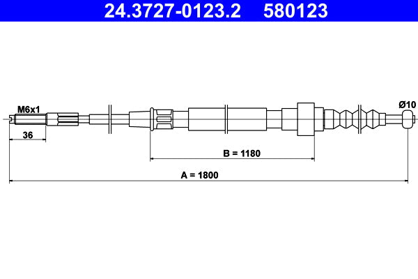 BOSCH 1987482276 Parking Brake Cable Pull