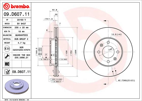 AUGER AUG71448 Disc Brake Caliper Repair Kit