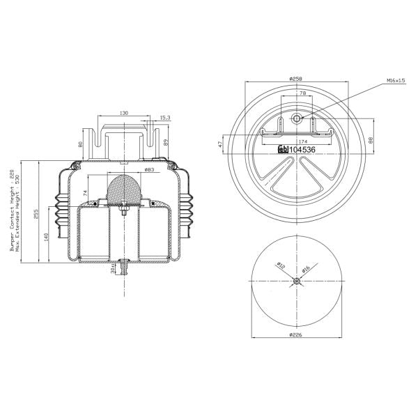 FEBI FE104536 Air Suspension Bellow