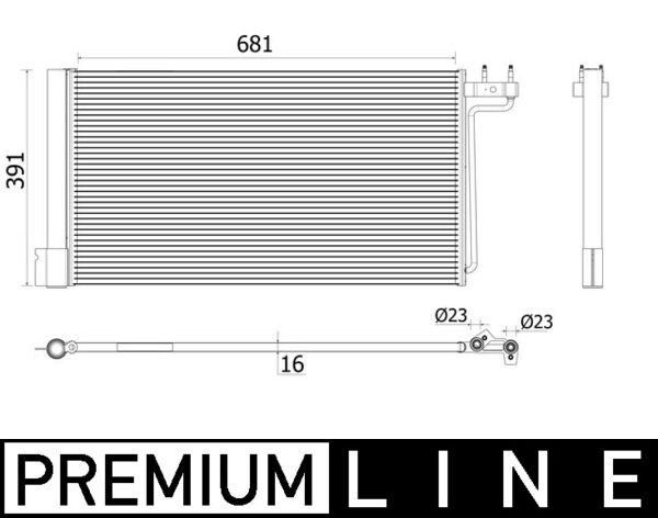 MAHLE AC941000P Air Conditioning Condenser