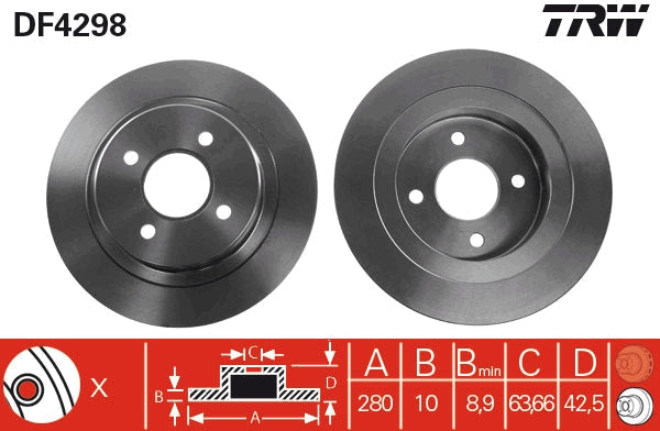TRW MOTO DF4298 Brake Disc