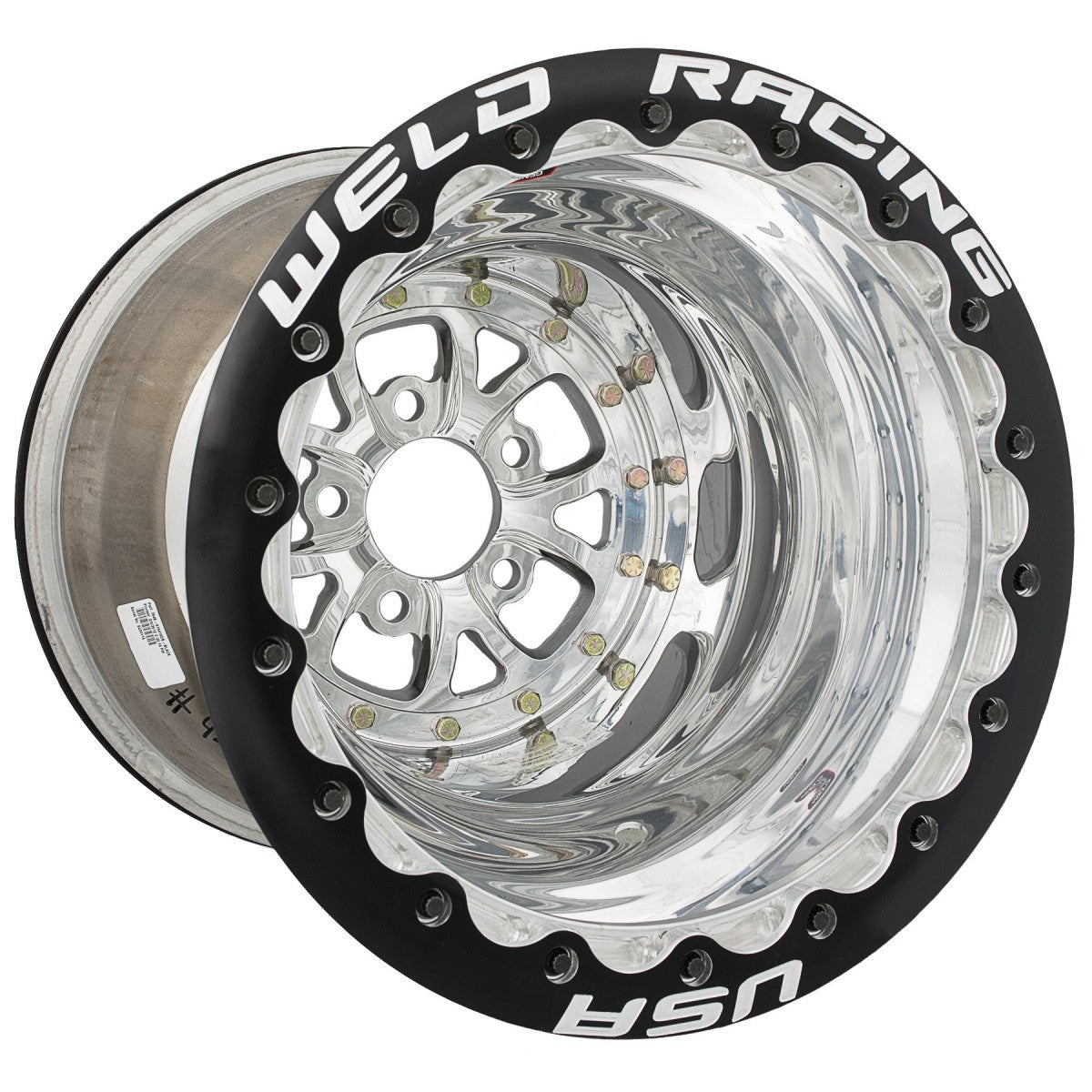 Weld 84P-616278UB V-Series Wheel 16x16 5x4.75 ET-114 BS4 Polished Center - Polished Shell
