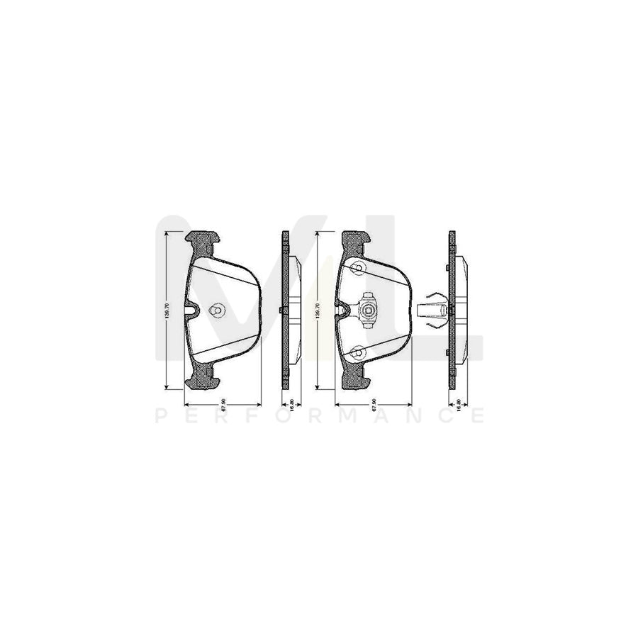 Bosch 0986Tb2422 Brake Pad Set Excl. Wear Warning Contact, With Accessories | ML Performance Car Parts