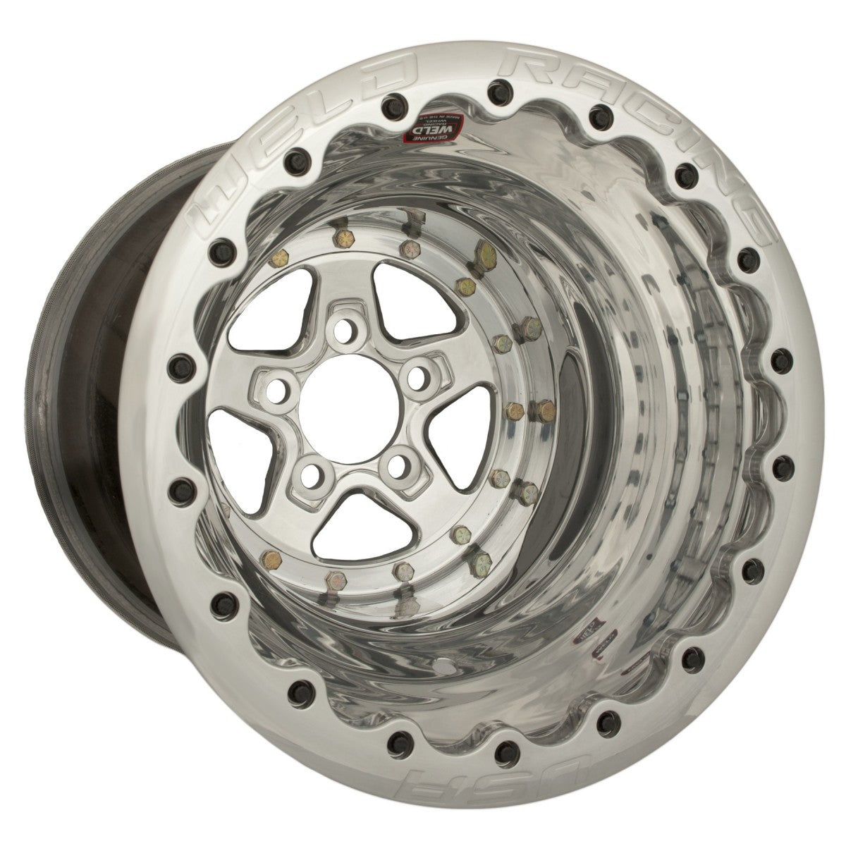 Weld 88-616280UP Alumastar Wheel 16x16 5x4.75 ET-89 BS5 Polished Center - Polished Shell
