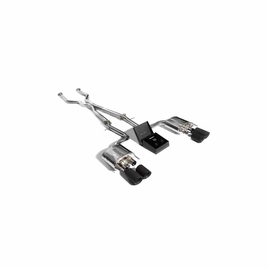 Armytrix LXRCF-QS3840M Valvetronic Header Back Exhaust System Lexus RC-F 5.0L V8 2015-2021 with Quad Matte Black 4" | ML Performance UK UK Car Parts