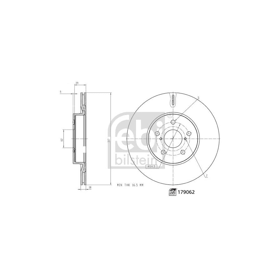 Febi Bilstein 179062 Brake Disc