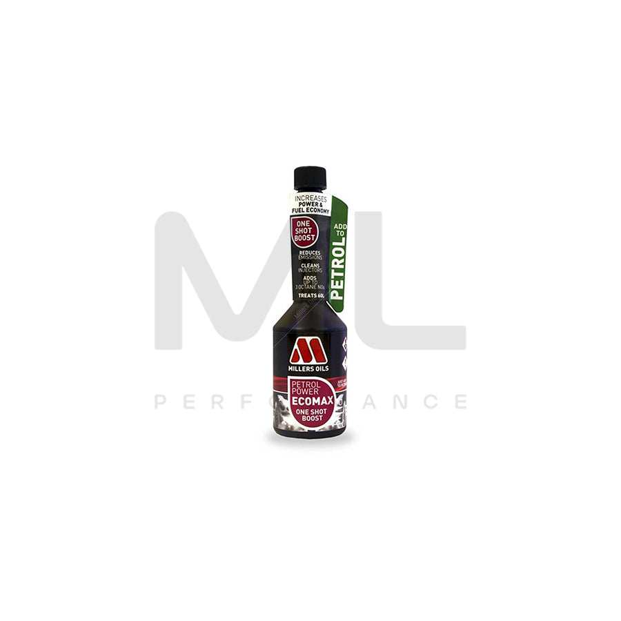 Millers Oils Petrol Power ECOMAX Fuel Treatment - One Shot Boost | Engine Oil | ML Car Parts UK | ML Performance