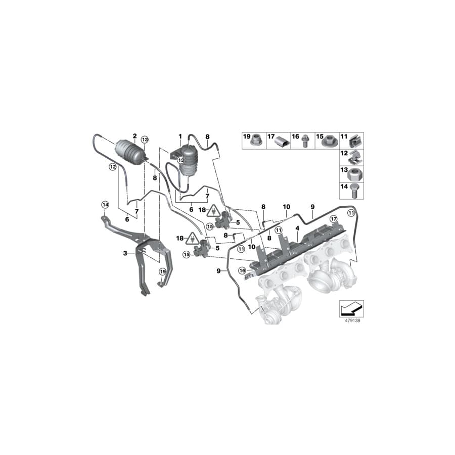 Genuine BMW 11657580773 E89 Bracket, Vacuum Reservoir (Inc. Z4 35i & Z4 35is) | ML Performance UK Car Parts