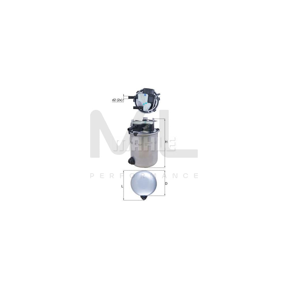MAHLE ORIGINAL KL 1027 Fuel filter In-Line Filter | ML Performance Car Parts