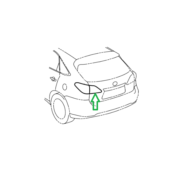 Genuine Lexus 81591-48120 RX Phase 3 N/S Inner Rear Light