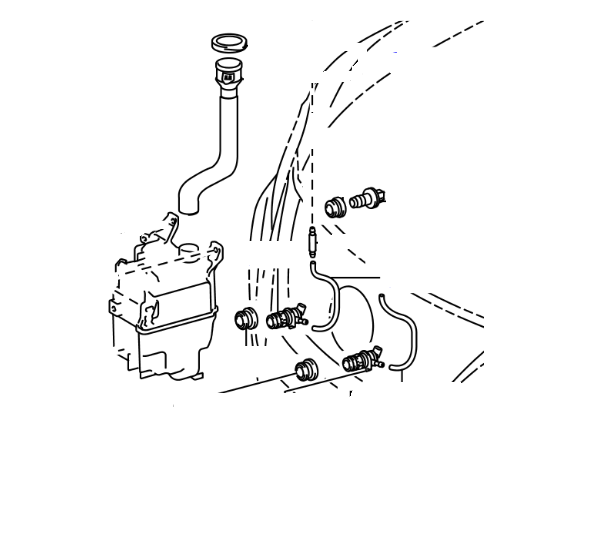 Genuine Lexus 85355-48040 RX Phase 3 Windscreen Washer Bottle