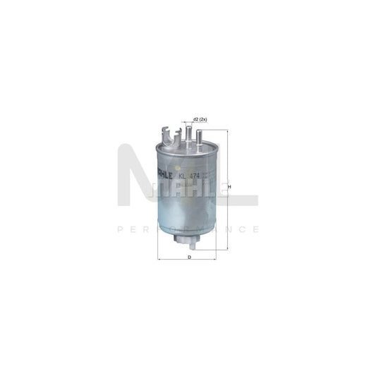 MAHLE ORIGINAL KL 474 Fuel filter In-Line Filter | ML Performance Car Parts