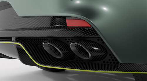 Aston Martin JD43-35-10201 AMR Rapide Carbon Fibre Quad Exhaust Tips | ML Performance UK Car Parts