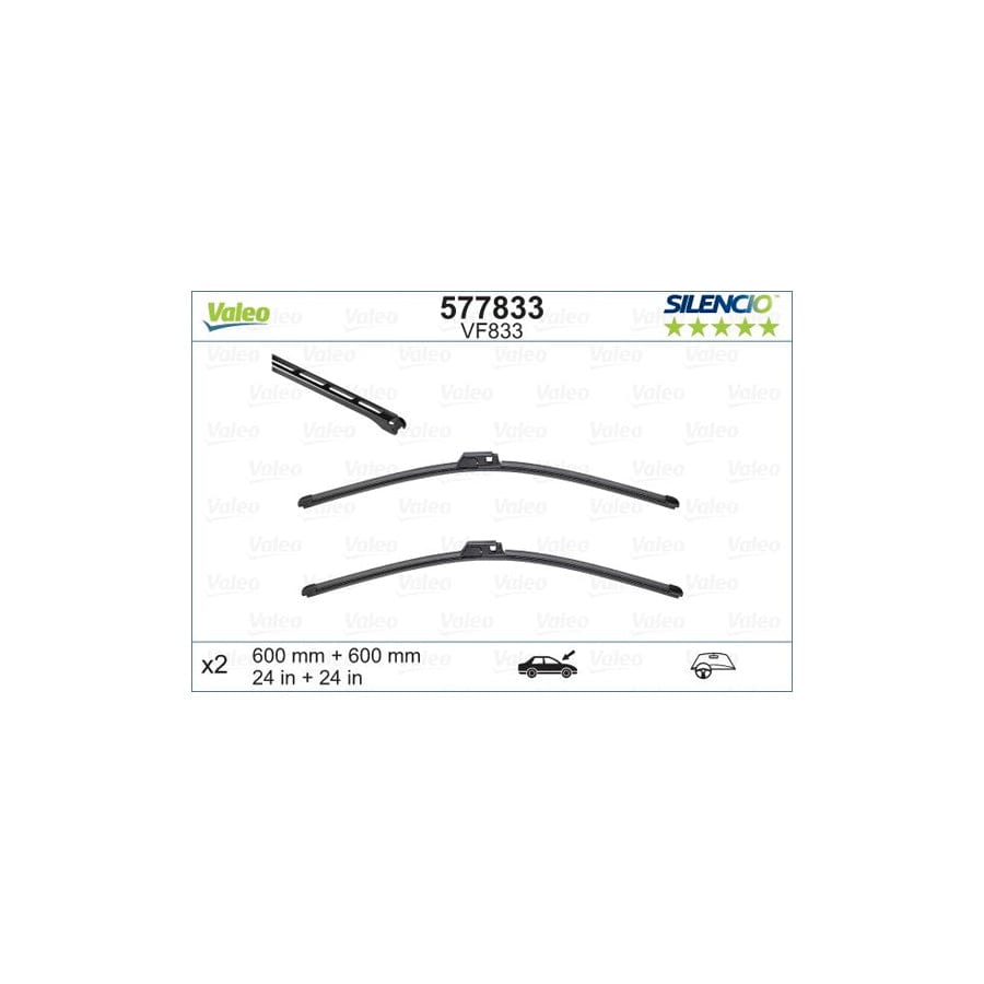 Valeo Silencio X.Trm 577833 Wiper Blade For Bentley Continental Flying Spur | ML Performance UK Car Parts