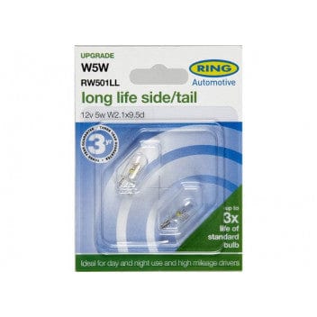 RING RW501LL 12V 5W W5W Capless W2.1X9.5d Side & Tail (Long Life) | ML Performance