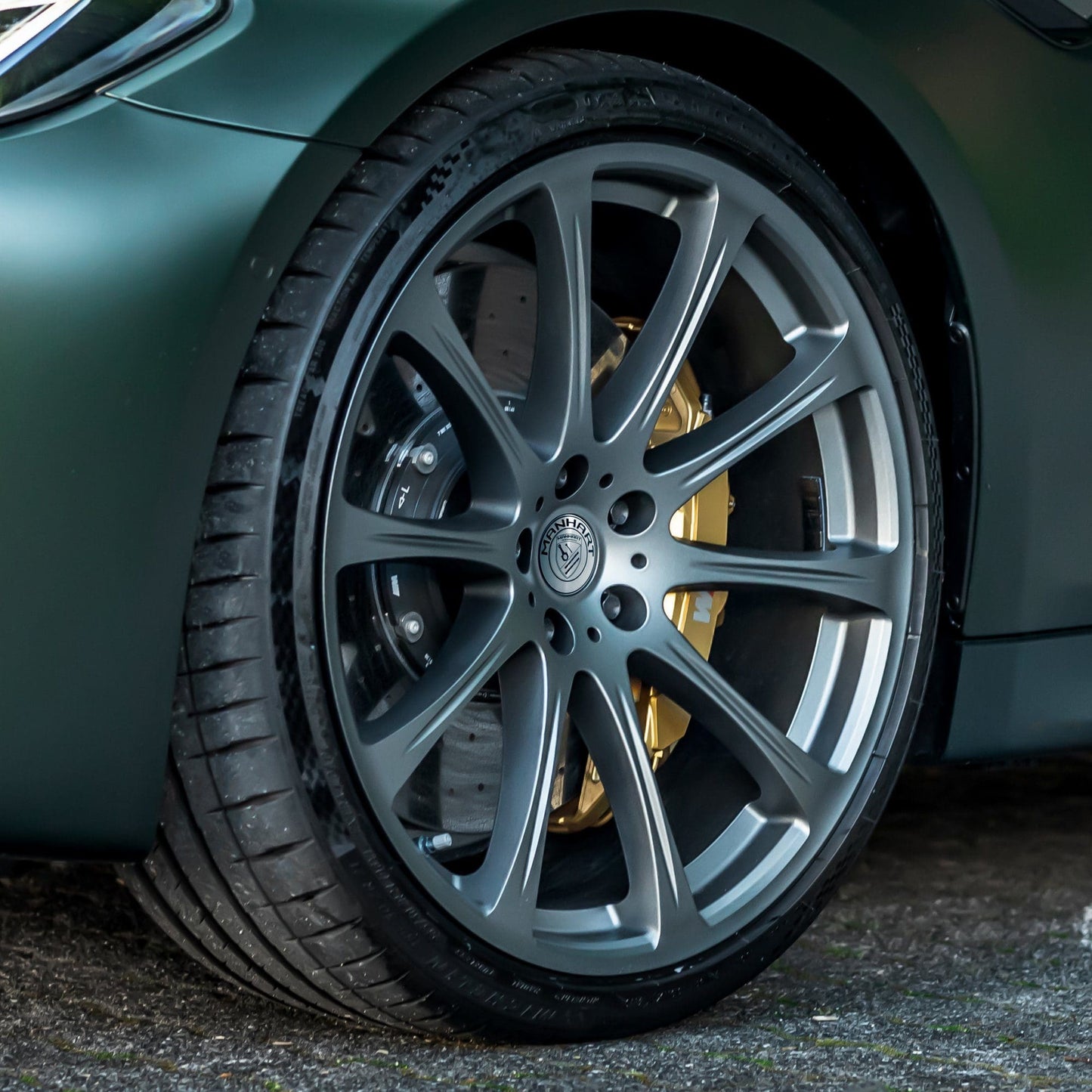 MANHART MHTENSPOKE1100 FOR BMW 5 SERIES TEN-SPOKE RIM SET MATTE SILVER GREY