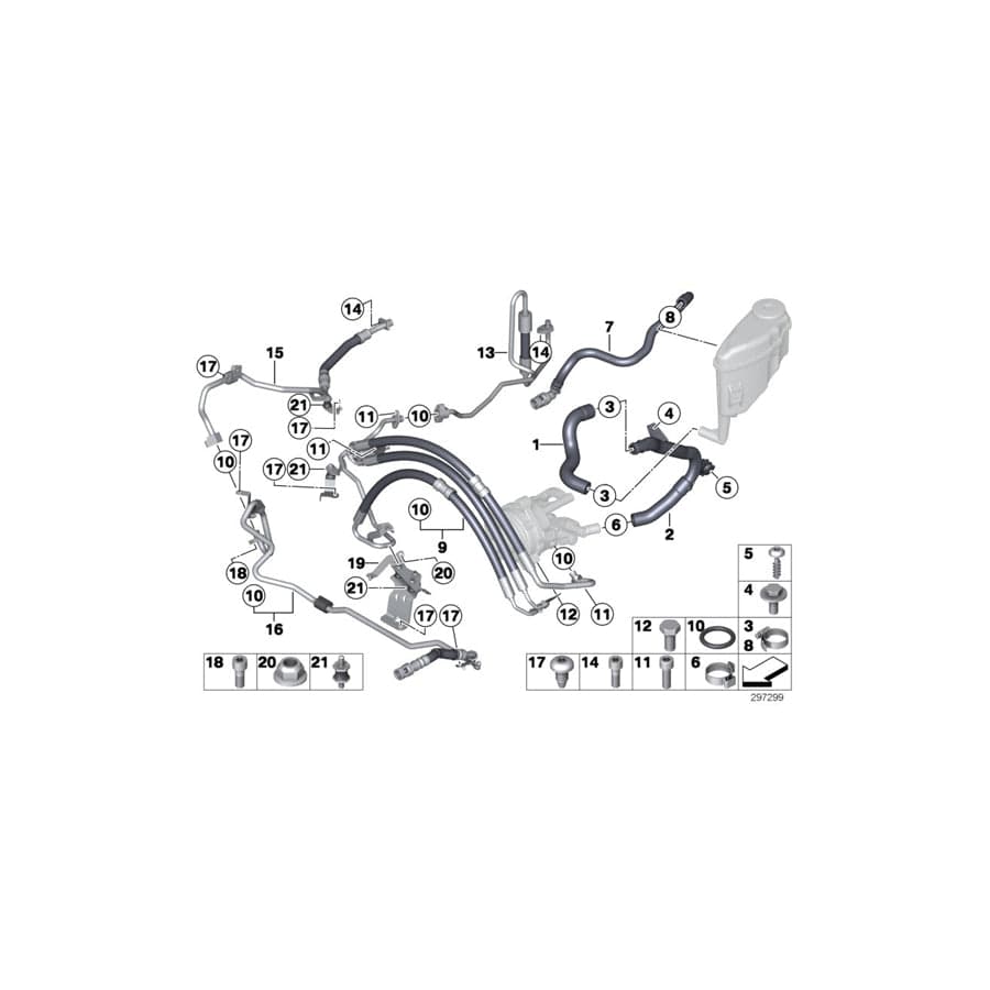 Genuine BMW 32416776810 F02 F13 F12 Return Pipe Dynamic Drive PART 2 (Inc. 650i, 550i & 750Li) | ML Performance UK Car Parts
