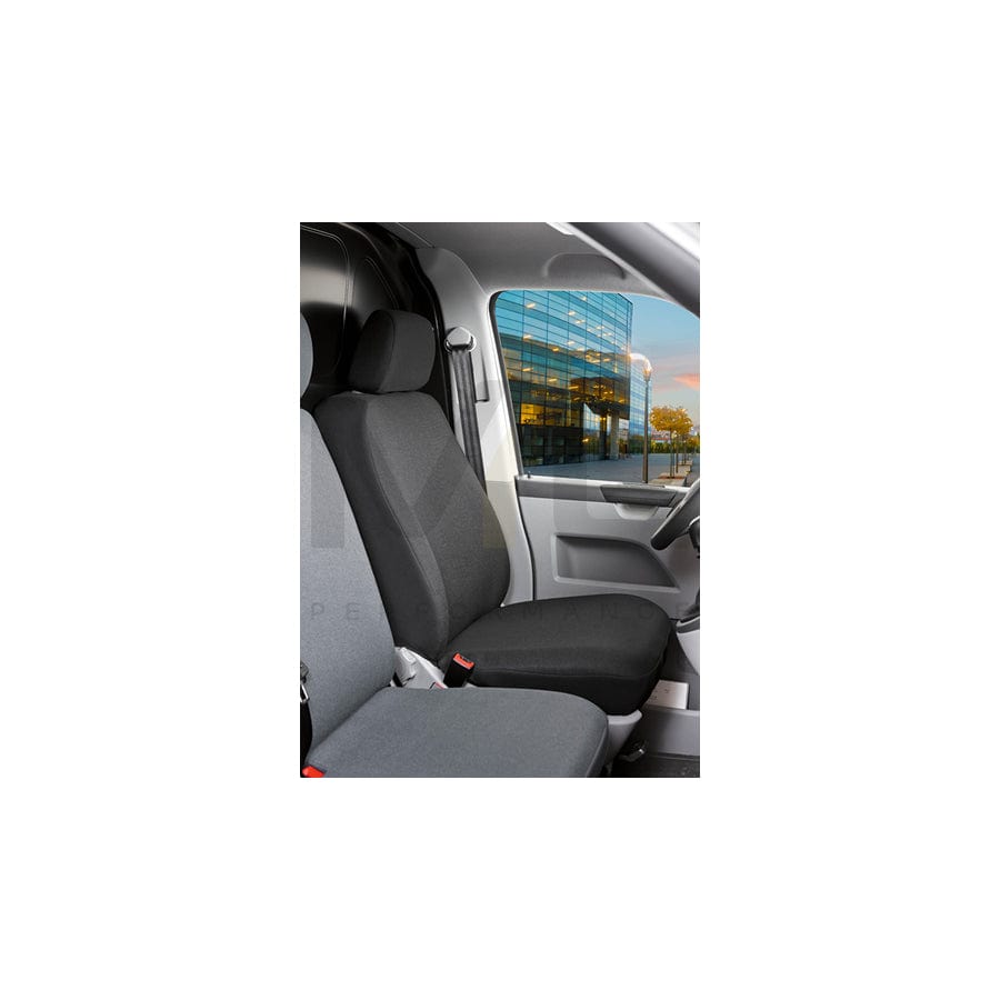 WALSER Toronto 10502 Car seat cover Grey, Leatherette, Polyester, Front | ML Performance Car Parts