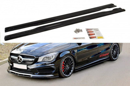 Maxton Design ME-CLA-117-AMG-SD1T Side Skirts Diffusers Mercedes Benz CLA 45 AMG C117 (Pre-Facelift) | ML Performance UK Car Parts