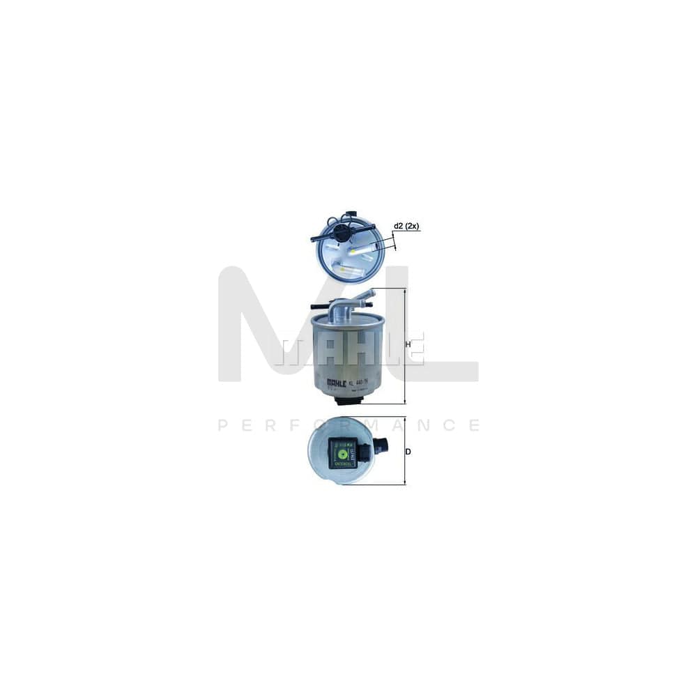 MAHLE ORIGINAL KL 440/36 Fuel filter In-Line Filter | ML Performance Car Parts