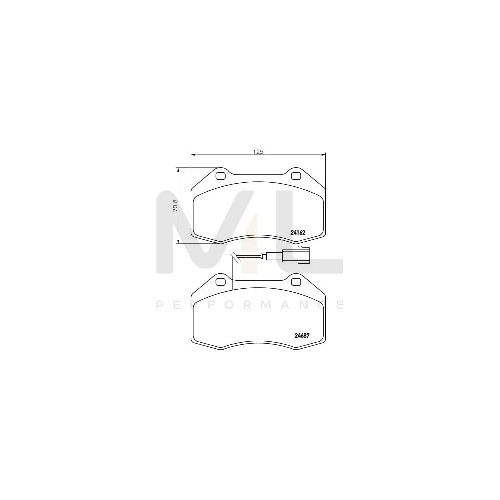 Hella 8DB 355 014-061 Brake Pad Set With Integrated Wear Warning Contact | ML Performance Car Parts