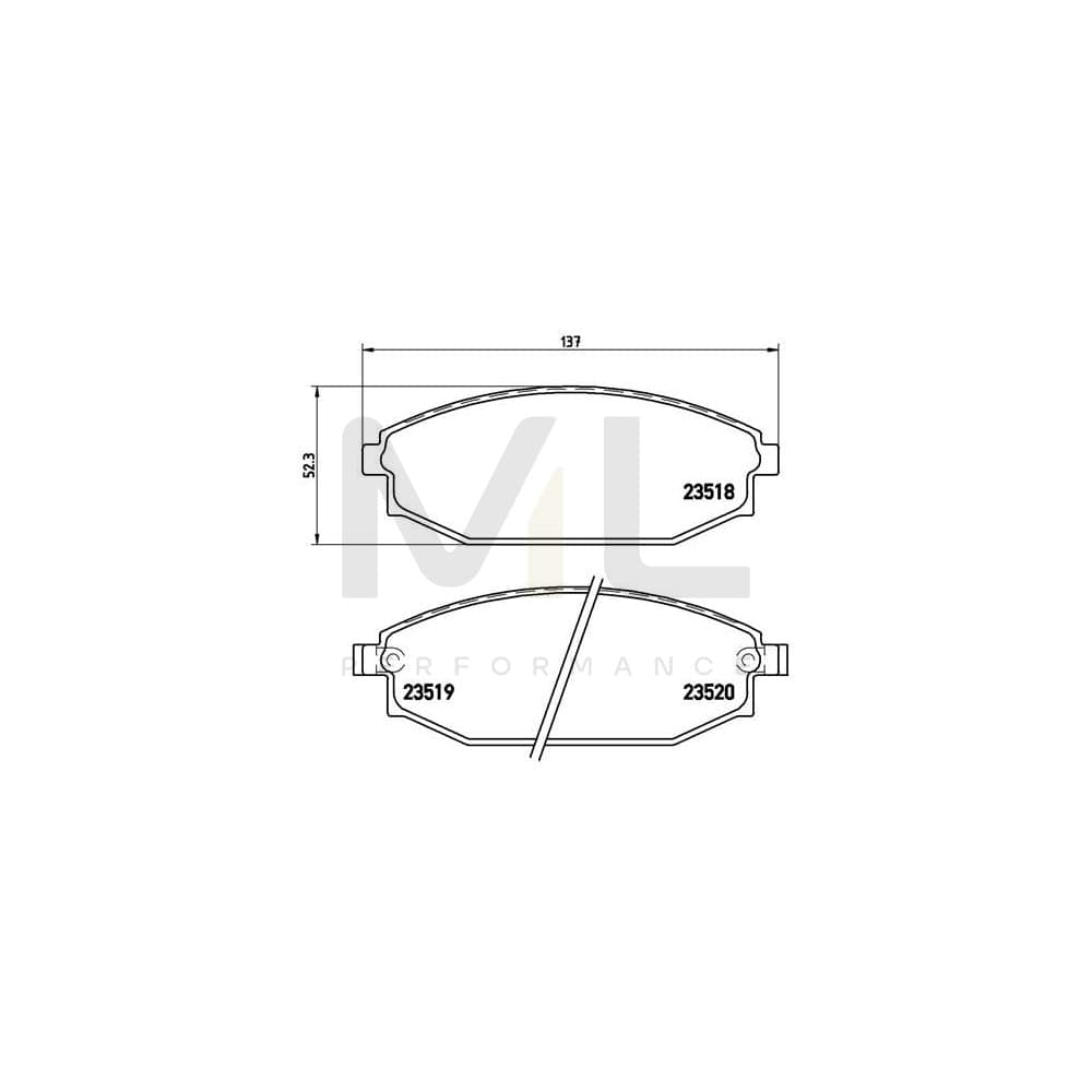 Brembo P 54 027 Brake Pad Set With Acoustic Wear Warning | ML Performance Car Parts