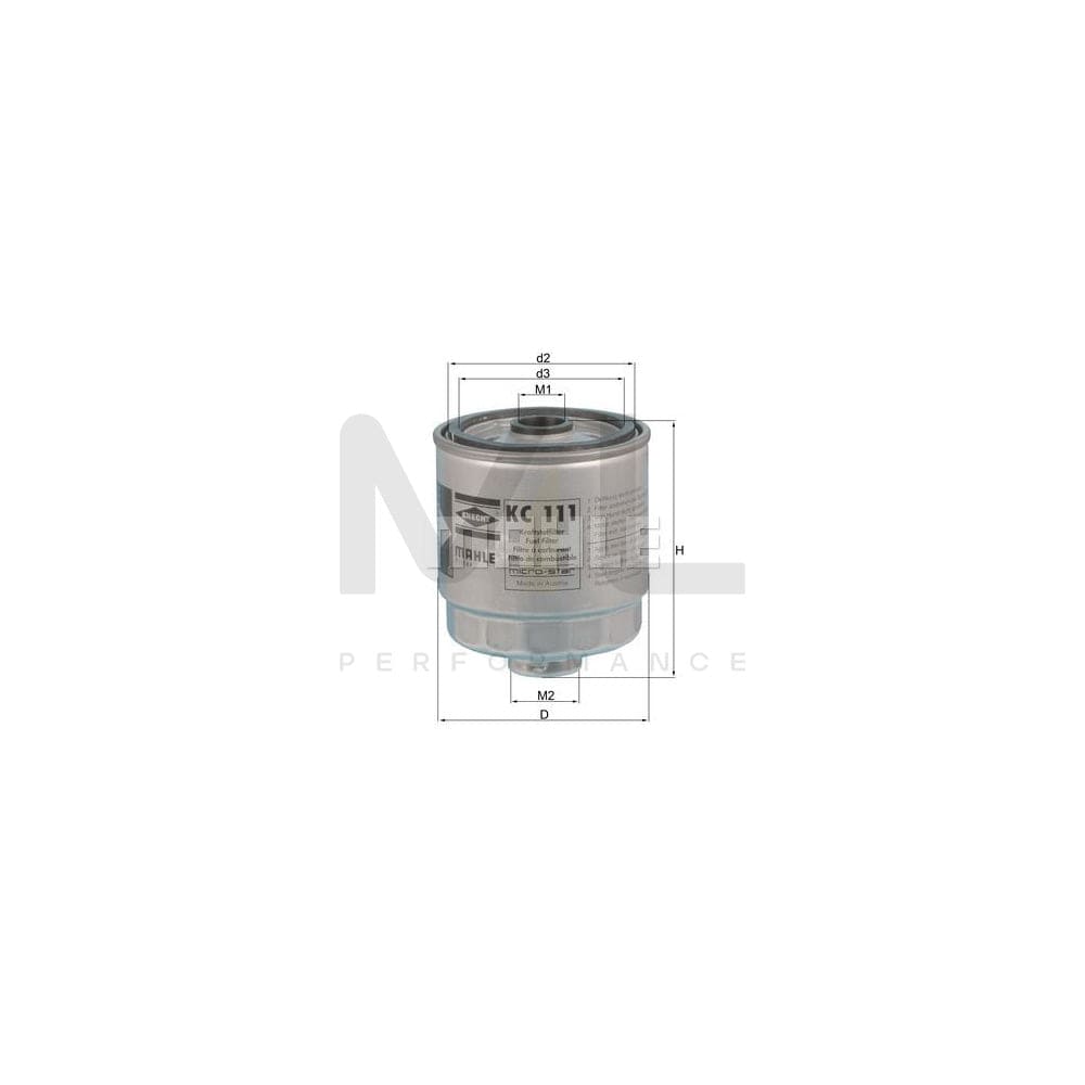 MAHLE ORIGINAL KC 111 Fuel filter Spin-on Filter | ML Performance Car Parts