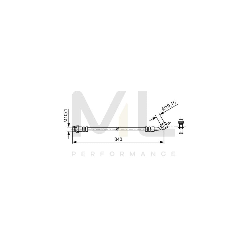 BOSCH 1 987 481 423 Brake Hose 330mm, M10x1 | ML Performance Car Parts