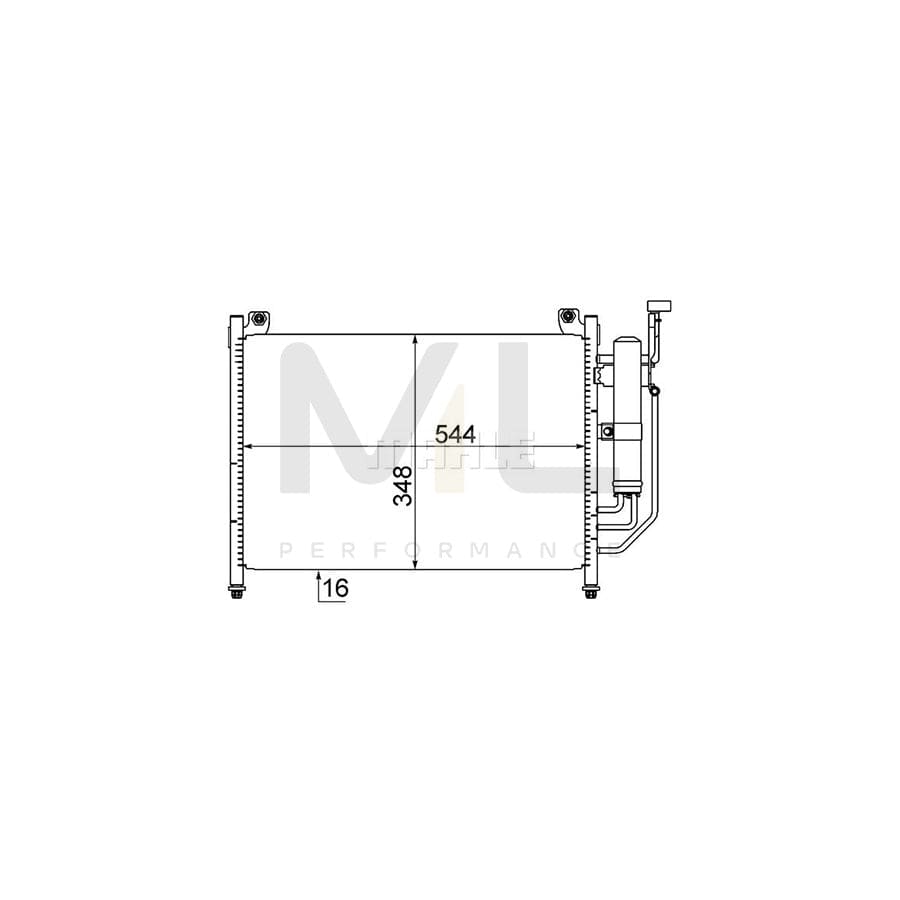 MAHLE ORIGINAL AC 608 000S Air conditioning condenser for MAZDA 2 Hatchback (DE, DH) with dryer | ML Performance Car Parts