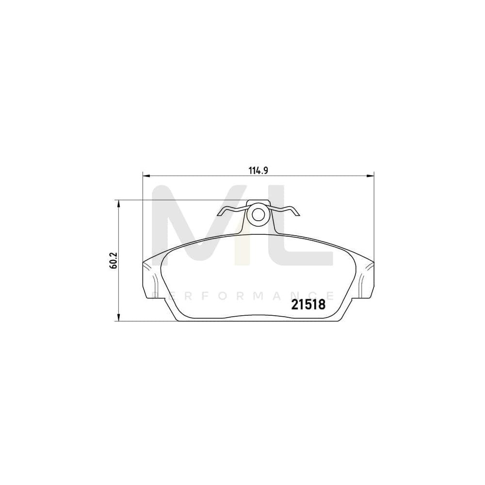 Brembo P 52 015 Brake Pad Set Excl. Wear Warning Contact, With Brake Caliper Screws | ML Performance Car Parts