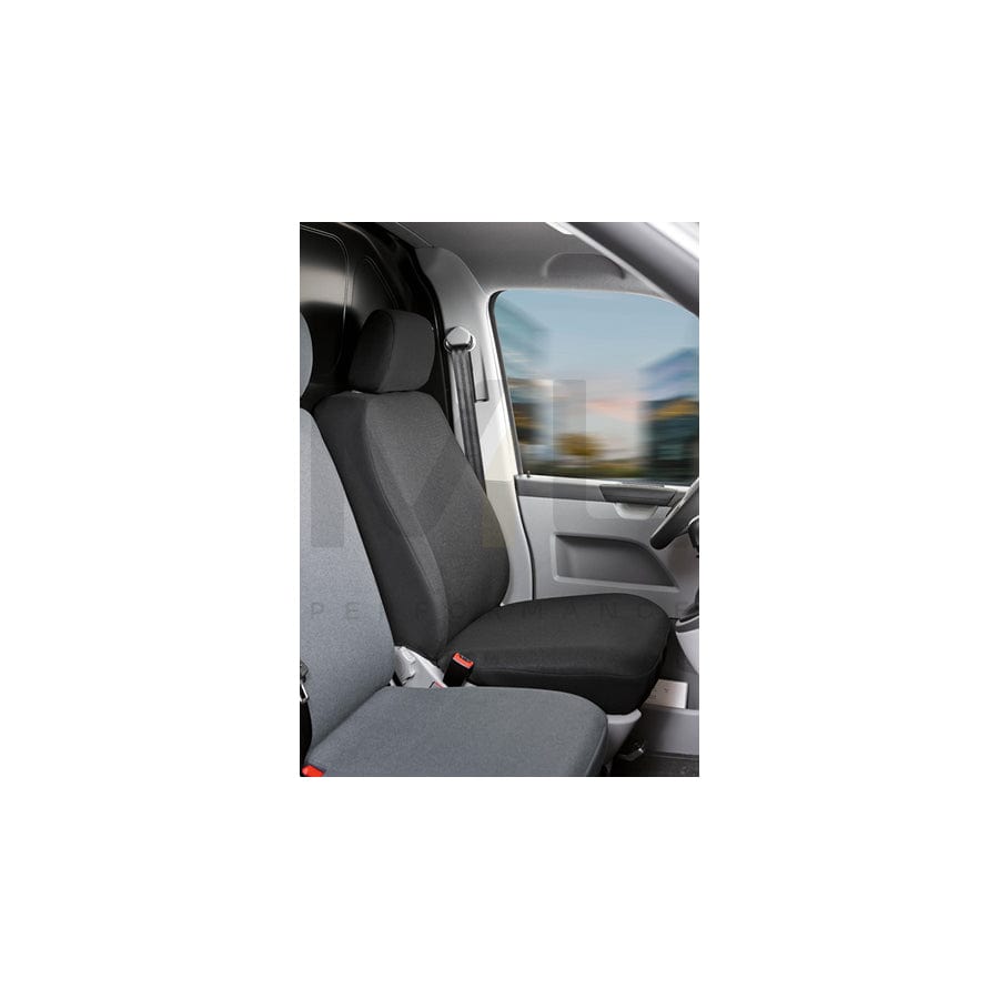 WALSER 10463 Car seat cover for VW TRANSPORTER Grey, Polyester, Front | ML Performance Car Parts