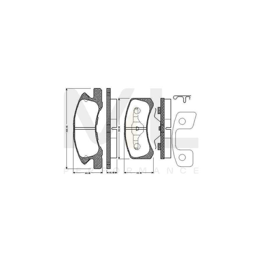 Bosch 0986Tb2884 Brake Pad Set Excl. Wear Warning Contact, With Accessories | ML Performance Car Parts