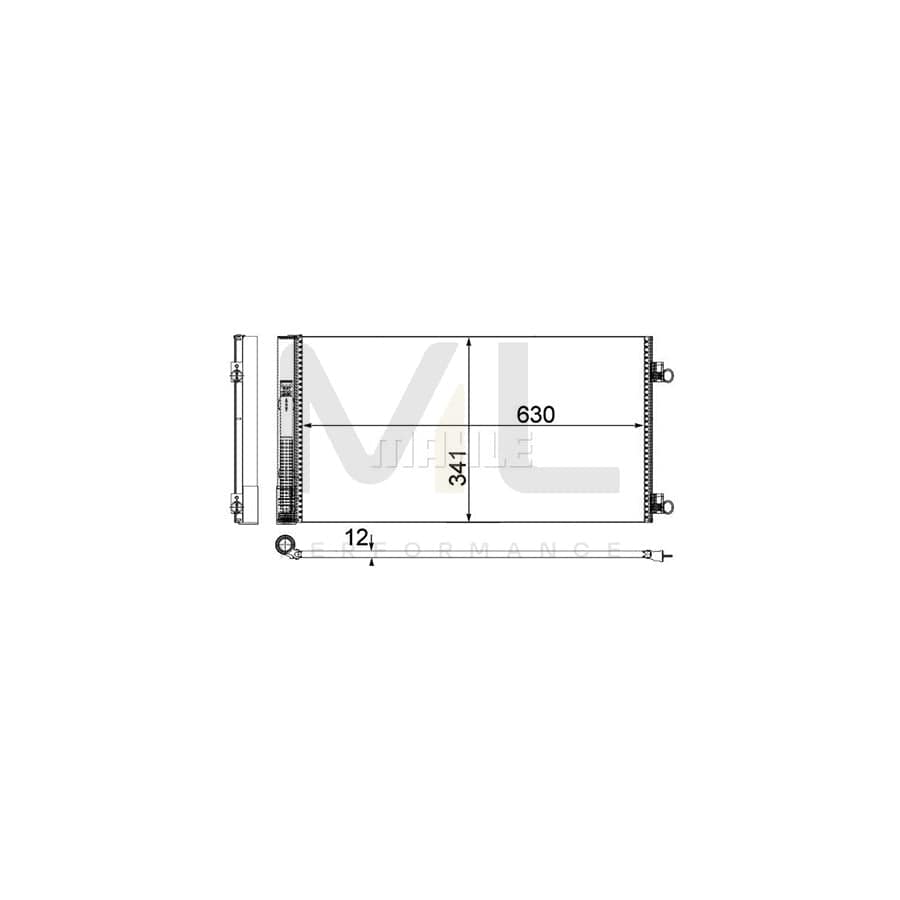 MAHLE ORIGINAL AC 751 000P Air conditioning condenser with dryer | ML Performance Car Parts