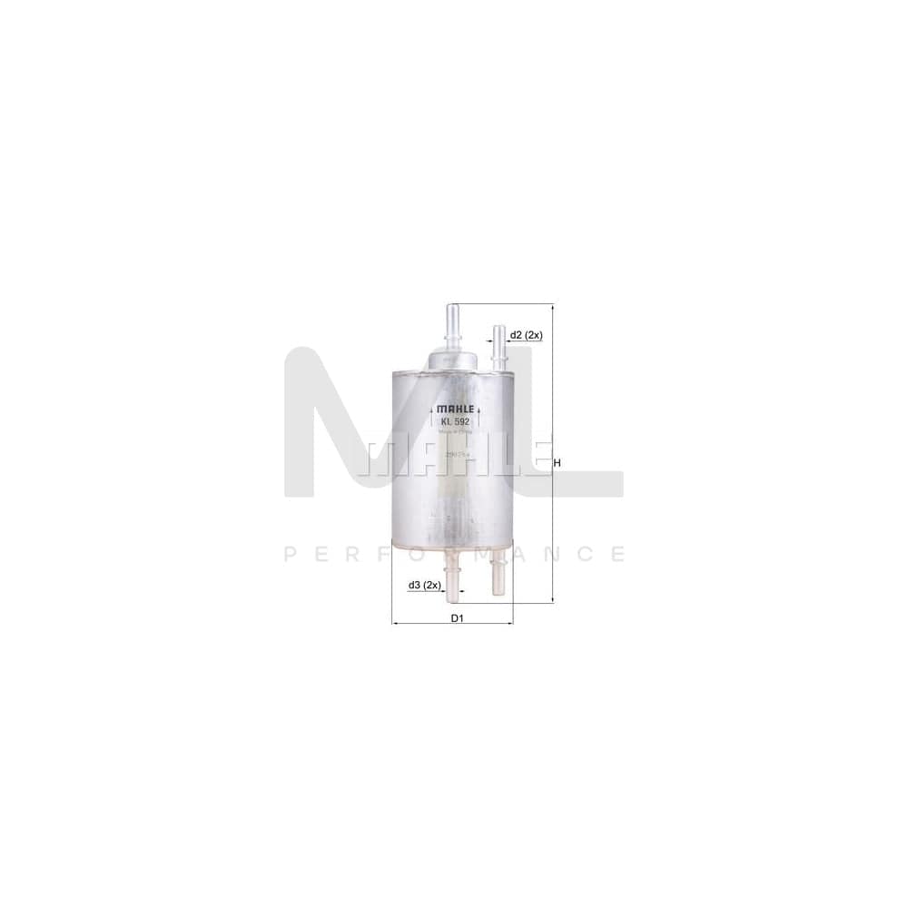MAHLE ORIGINAL KL 592 Fuel filter In-Line Filter | ML Performance Car Parts
