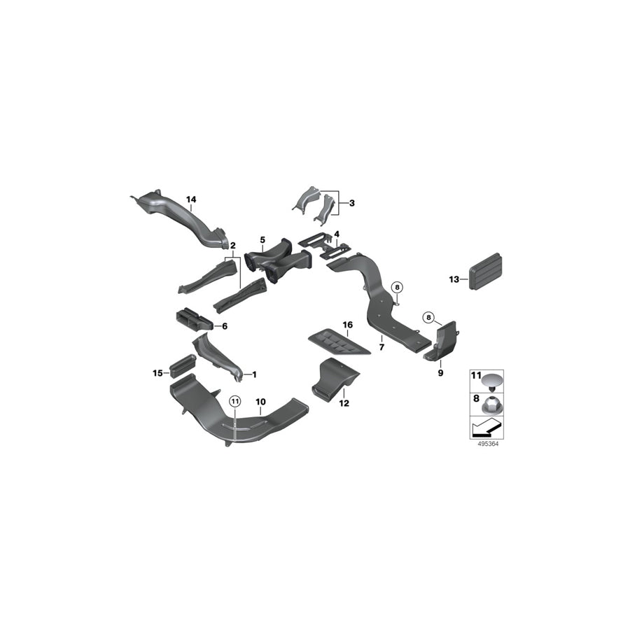 Genuine BMW 64229112137 F03 F04 Cold Air Duct Left (Inc. 750LiX 4.0, Hybrid 5 & 740LiX) | ML Performance UK