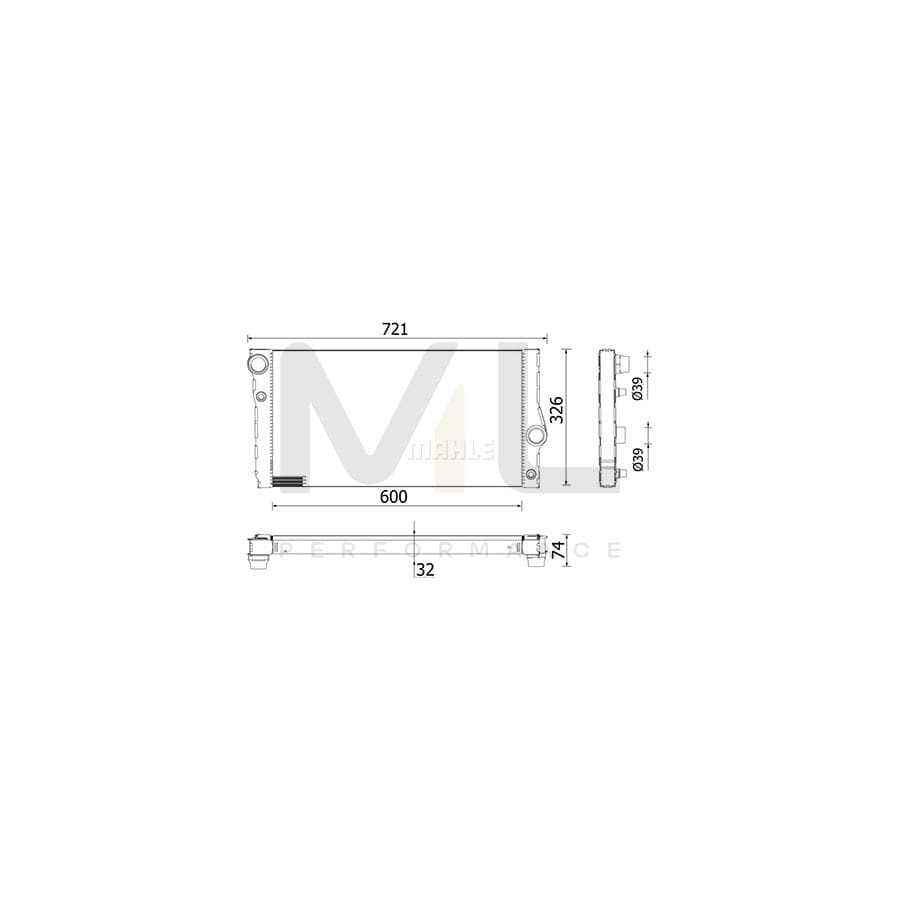 MAHLE ORIGINAL CR 955 000P Engine radiator Brazed cooling fins | ML Performance Car Parts
