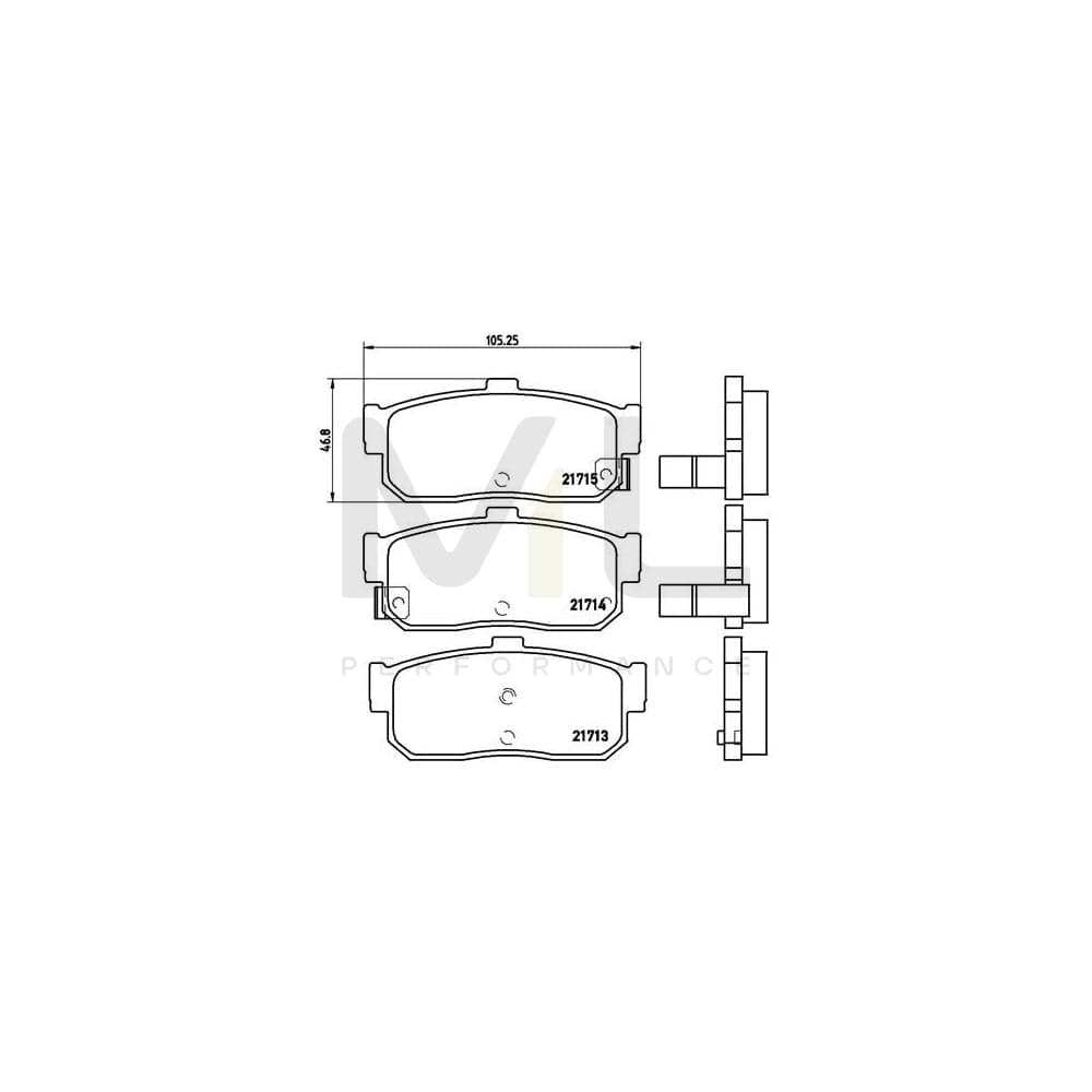 Brembo P 56 029 Brake Pad Set With Acoustic Wear Warning | ML Performance Car Parts