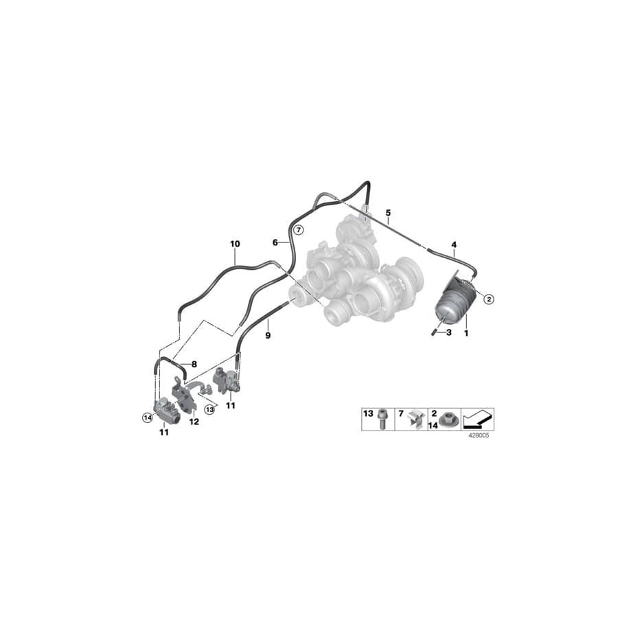 Genuine BMW 11657848354 Bracket, Electropn. Pressure Converter (Inc. X5 M & X6 M) | ML Performance UK Car Parts
