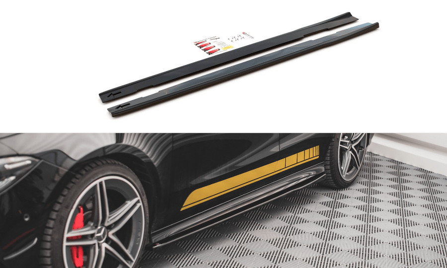 Maxton Design ME-CLA-118-AMG-SD1T Side Skirts Diffusers Mercedes Benz CLA 35/45 AMG C118 | ML Performance UK Car Parts