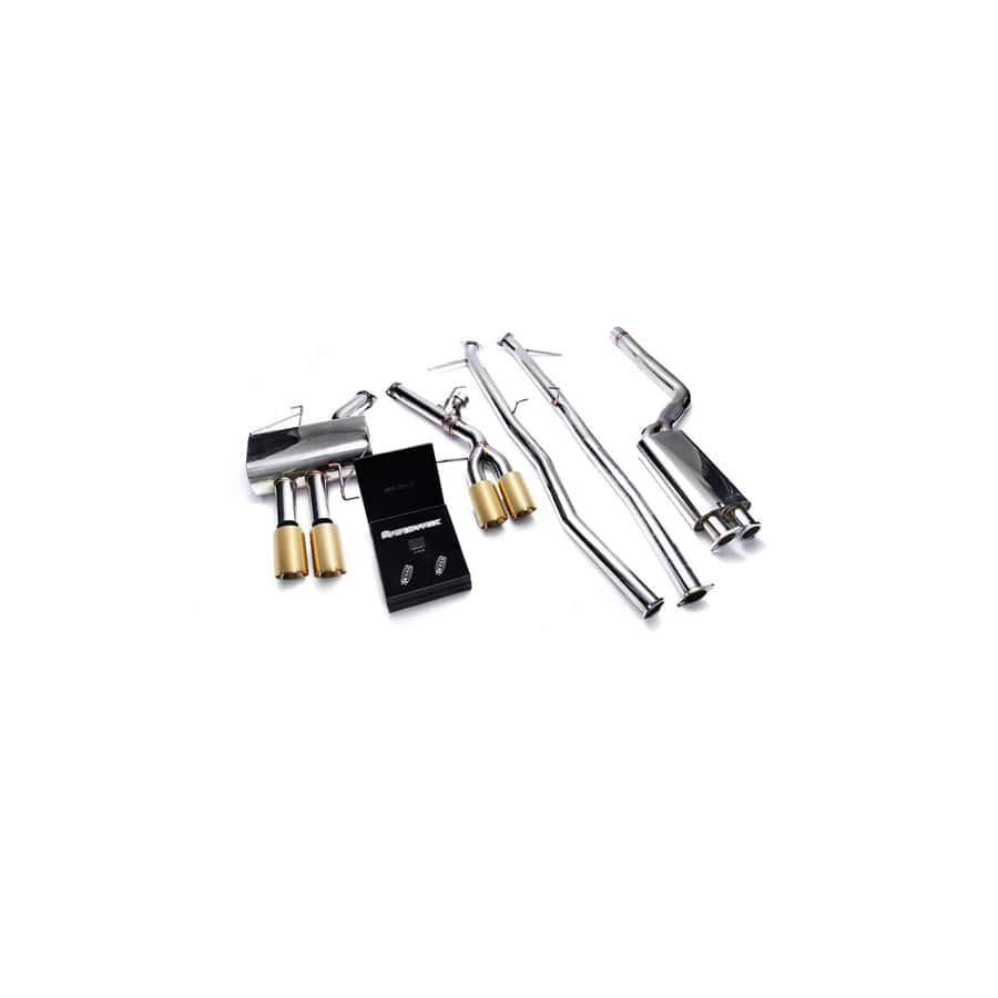 Armytrix BMF12-QS11G Valvetronic Exhaust System BMW 520i | 528i F10 N20B20 2011-2019 with Quad Gold 3.5" | ML Performance UK UK Car Parts