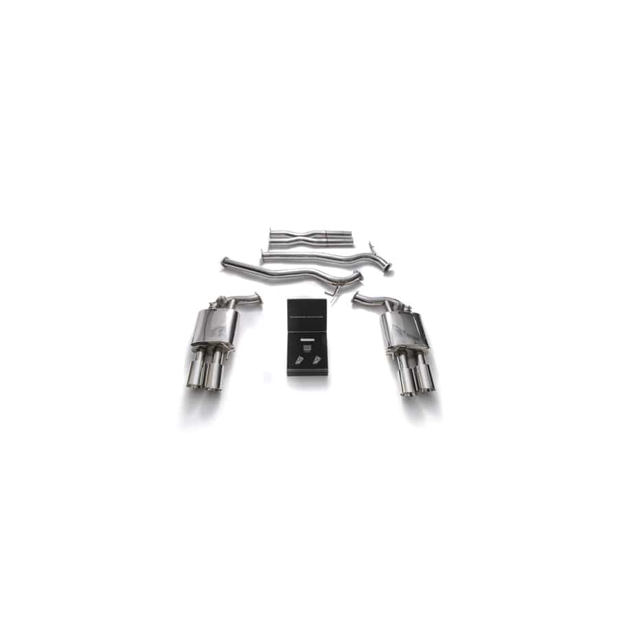 Armytrix FDM6Q-QS38C Valvetronic Exhaust System Ford Mustang GT Coyote 5.0L V8 2018-2022 with Quad Chrome 4" | ML Performance UK UK Car Parts