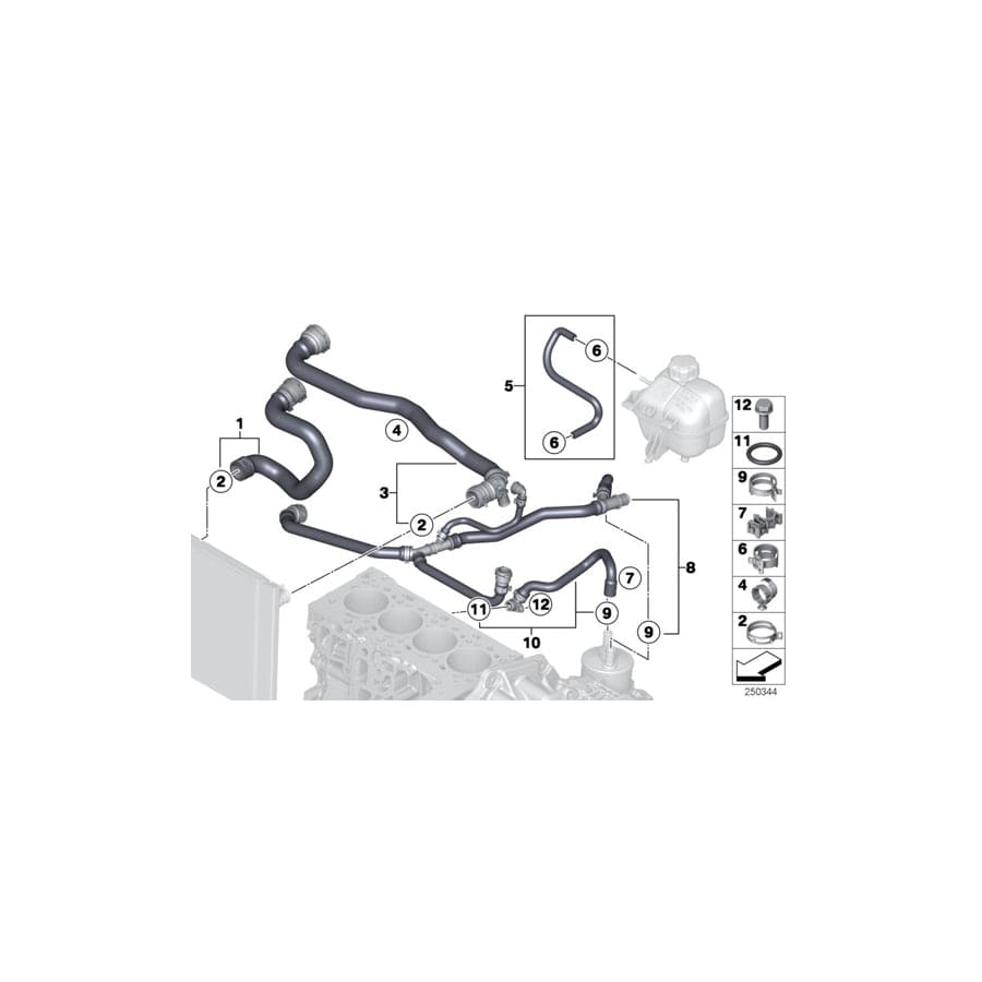 Genuine BMW 11537811785 Coolant Hose (Inc. One D, Cooper SD ALL4 & Cooper D ALL4 2.0) | ML Performance UK Car Parts