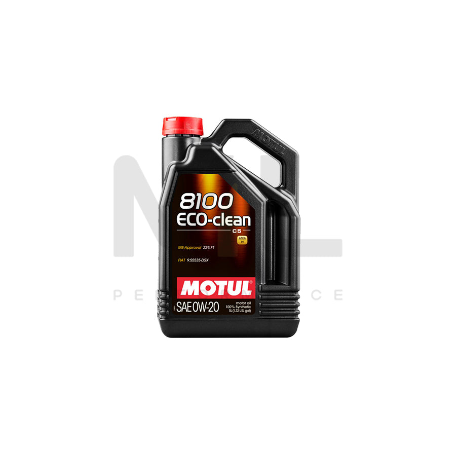 Motul 8100 Eco-Clean 0w-20 Fully Synthetic Car Engine Oil 5l | Engine Oil | ML Car Parts UK | ML Performance